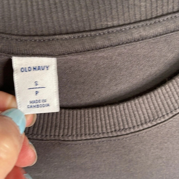 OLD NAVY Panther Grey Vintage Vibe Short Sleeve Pocket T-Shirt Dress Coastal S - Picture 8 of 11